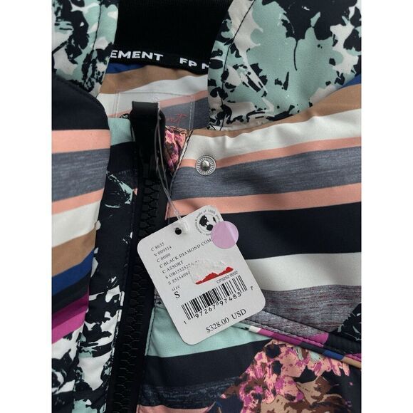 Free People FP Movement Bunny Slope Printed Puffer Jacket Small Skiing NWT - Picture 2 of 6